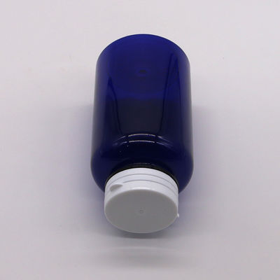 Collar Material PET 200cc Round Plastic Bottle Medicine Container with Easy Pull Ring Caps