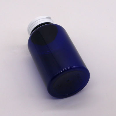 Collar Material PET 200cc Round Plastic Bottle Medicine Container with Easy Pull Ring Caps