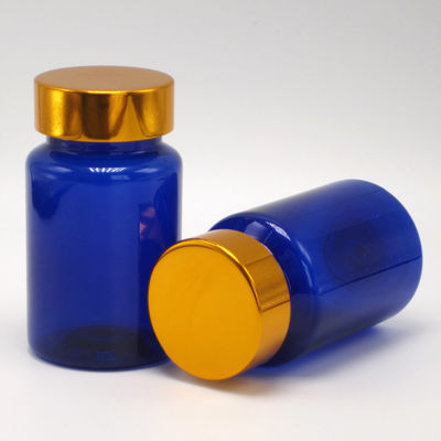 100ML PET Amber Plastic Pill/Vitamin/Capsule Bottle with Child Safety Cover and Screw Cap