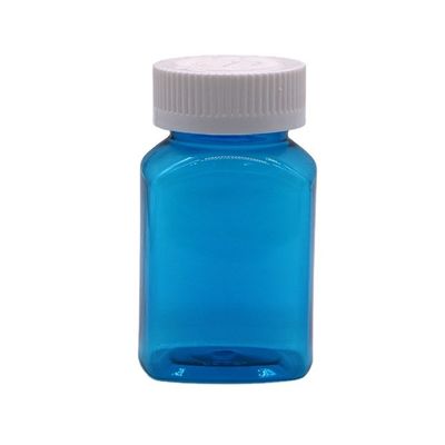 Solid Bottle Powder Bottle with Screw Cap 120ml PET Square Transparent Plastic Bottle