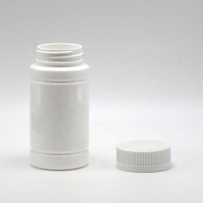 Customized Logo PE Empty Bamboo Shape Plastic Bottle with Screw Cap for Pill Capsule Tablet Medicine Supplement 5OZ 150ml