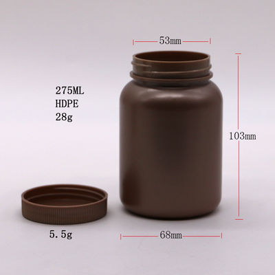 Medicine Storage Box for Solid Tablet Capsule Supplement Holder in 275mL PE Round Shape