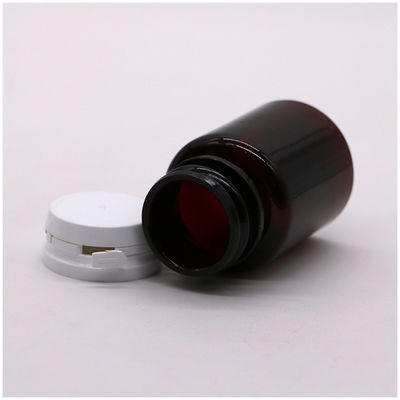 Custom Color 50ml Amber PET Pill Capsule Fish Oil Bottle with Tear-off Cap/ Screw Cap