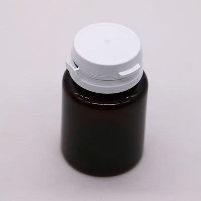 Custom Color 50ml Amber PET Pill Capsule Fish Oil Bottle with Tear-off Cap/ Screw Cap