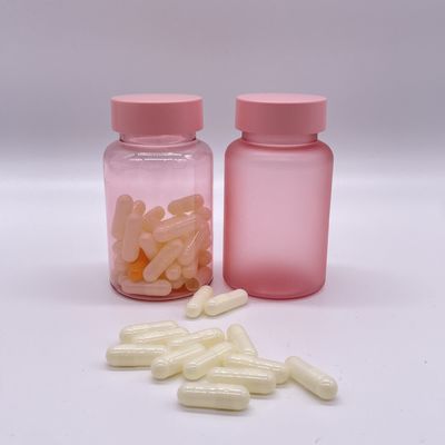 Customized 120ml PET Matte Finished Bottle with Screw Cap for Supplement Pill Capsule