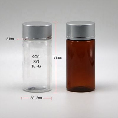 Industrial Pharmaceutical 90mL PET Straight Tube Container for Pills and Capsules