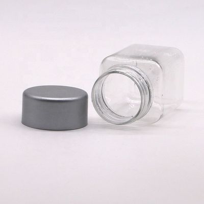 Clear Square Shape 30mL PET Plastic Bottle for Medicine Supplement Storage Supplement
