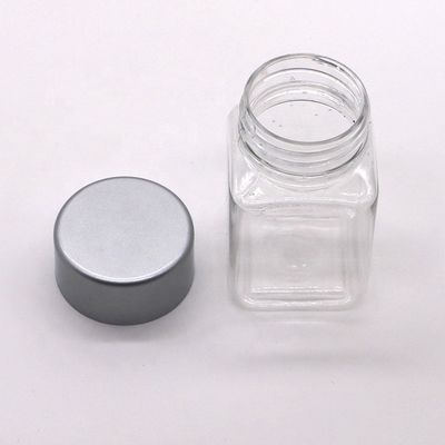 Clear Square Shape 30mL PET Plastic Bottle for Medicine Supplement Storage Supplement