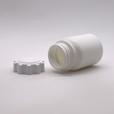 Medicine Solid Tablet Capsule Storage 175mL PE Plastic Bottle with Gear Cover