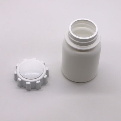 Medicine Solid Tablet Capsule Storage 175mL PE Plastic Bottle with Gear Cover