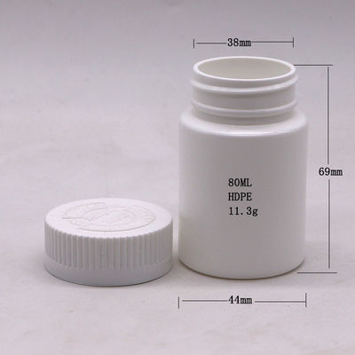 80ml HDPE Bottle Wide Mouth Empty Capsule Containers with Screw Cap and Kid Safety Cap