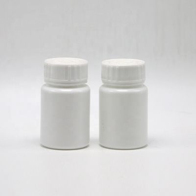 30ml Capacity HDPE Portable White Plastic Pill Tablet Container with Child Safety Cap