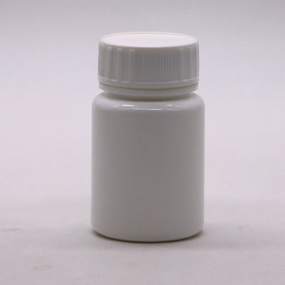 30ml Capacity HDPE Portable White Plastic Pill Tablet Container with Child Safety Cap