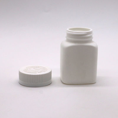 80ml Custom Color HDPE Square Bottle with Screw Cap and Kid Safety Cap