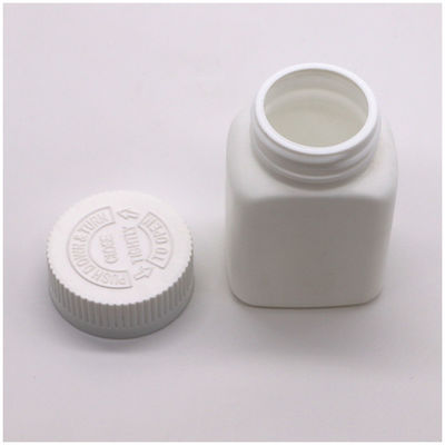 80ml Custom Color HDPE Square Bottle with Screw Cap and Kid Safety Cap