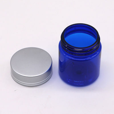 Refillable 40ml/1.3oz PET Pill Capsule Fish Oil Bottle with Silver Aluminum Screw Cap