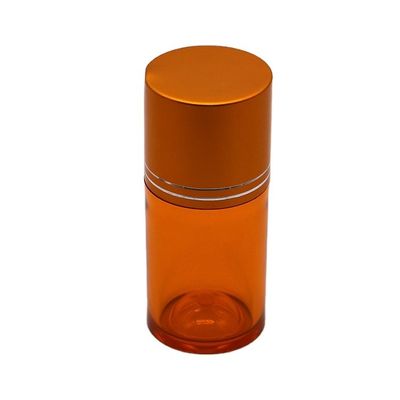 Refillable 60ml PET Pill Capsule Fish Oil Bottle with Gold Silver Aluminum Screw Cap
