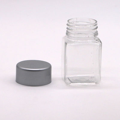 60ml PET Plastic Square Bottles with Plastic Screw Cap for Tablets Pill Capsule