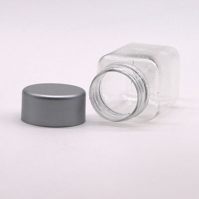 60ml PET Plastic Square Bottles with Plastic Screw Cap for Tablets Pill Capsule