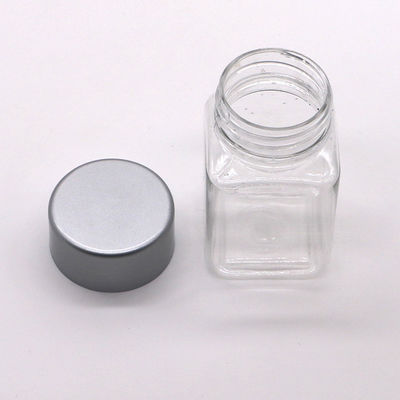 60ml PET Plastic Square Bottles with Plastic Screw Cap for Tablets Pill Capsule