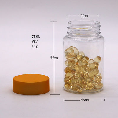 Food Grade Transparent Cylinder Cap for 75ml PET Jar Manufacture