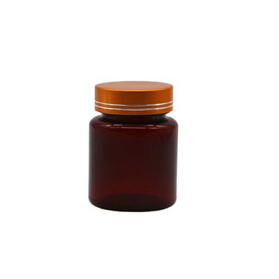 Gold Coating Cap PET Medicine Bottle for Pill Tablet Capsule 100cc Refillable and Sterile