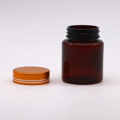 Gold Coating Cap PET Medicine Bottle for Pill Tablet Capsule 100cc Refillable and Sterile