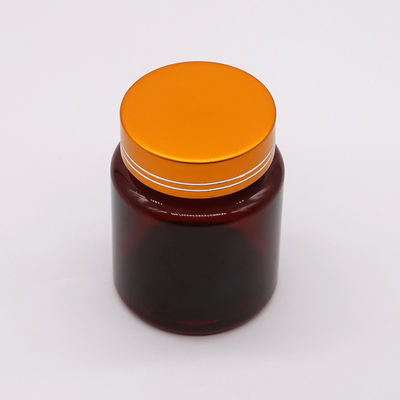 Gold Coating Cap PET Medicine Bottle for Pill Tablet Capsule 100cc Refillable and Sterile