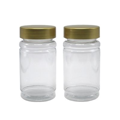 PET Collar 120ml Bamboo Shape Plastic Bottle Screw Cap for Pill Capsule Tablet Medicine Supplement