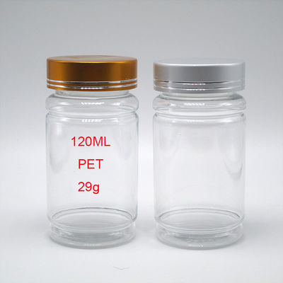 PET Collar 120ml Bamboo Shape Plastic Bottle Screw Cap for Pill Capsule Tablet Medicine Supplement