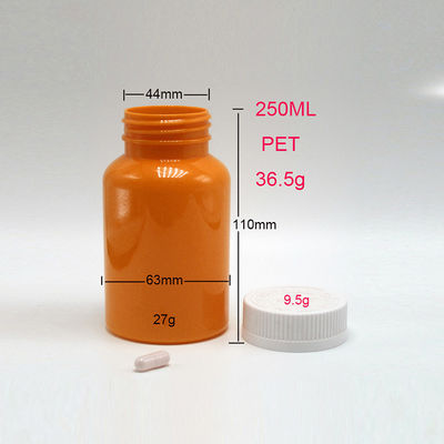 Various Hues 300ML PET Drug-Grade Empty Medical Plastic Bottle for Pill Capsule Supplement