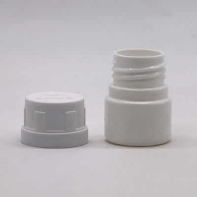 25ml White HDPE Empty Refillable Solid Medicine Capsule Bottle for Chemical Powder