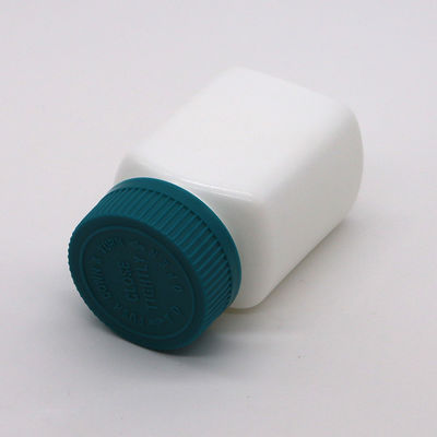 Medicine Storage Box 95mL Square HDPE Plastic Bottle Jar for Solid Tablet Capsule