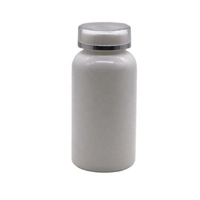 200mL Round Shape HDPE Plastic Pill Storage Bottle with Flip Over Lid and PE Material