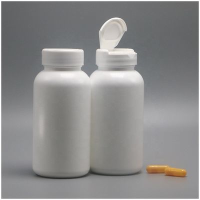 200mL Round Shape HDPE Plastic Pill Storage Bottle with Flip Over Lid and PE Material