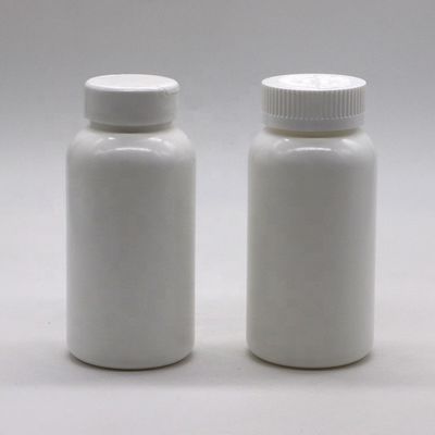 200mL Round Shape HDPE Plastic Pill Storage Bottle with Flip Over Lid and PE Material