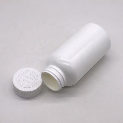 200mL Round Shape HDPE Plastic Pill Storage Bottle with Flip Over Lid and PE Material