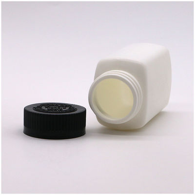 SCREW CAP 120mL HDPE Square Shape Customized Color Empty Medicine Pill Bottle Container