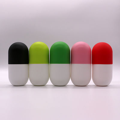 130ml HDPE Capsule Shape Plastic Bottle for Dietary Nutrition Supplement Screen Print