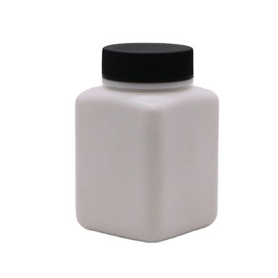 HDPE Collar Square Shape Customized Color Empty Pill Bottle for Solid Powder Medicine