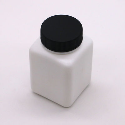 HDPE Collar Square Shape Customized Color Empty Pill Bottle for Solid Powder Medicine