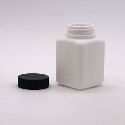 HDPE Collar Square Shape Customized Color Empty Pill Bottle for Solid Powder Medicine