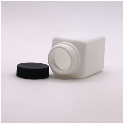 HDPE Collar Square Shape Customized Color Empty Pill Bottle for Solid Powder Medicine