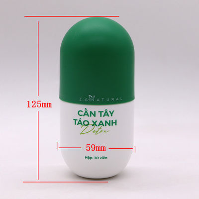 Collar Material HDPE Capsule Shape 6oz Empty Matte Plastic Bottles With Screw Cap