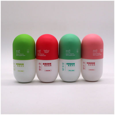 Collar Material HDPE Capsule Shape 6oz Empty Matte Plastic Bottles With Screw Cap