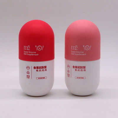 Collar Material HDPE Capsule Shape 6oz Empty Matte Plastic Bottles With Screw Cap