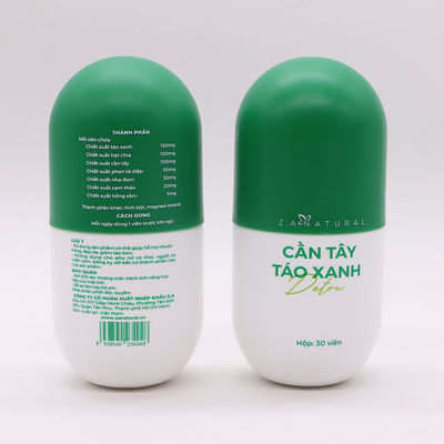 Collar Material HDPE Capsule Shape 6oz Empty Matte Plastic Bottles With Screw Cap