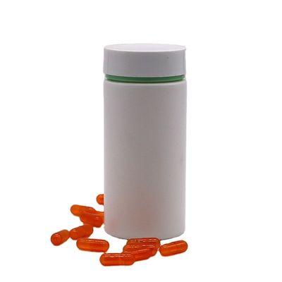 200ml HDPE Plastic Pill Bottle Jar with Matte Body and Customized Color Embossed Logo