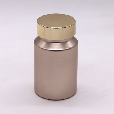 Pill/Capsule/Tablet/Powder PET Frosted Plastic Bottle with Gold/Silver Cap
