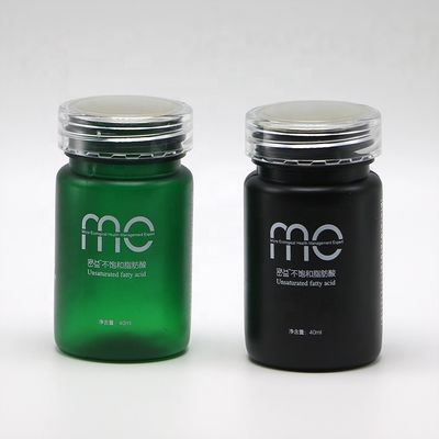 Round Shape 70ml PET Plastic Bottle with Screw Cap and Custom Label Printing Service